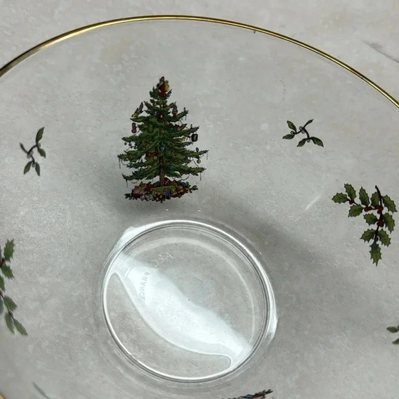Christmas Tree-Gold Trim by SPODE Bowl Holiday GUC - Picture 3 of 3